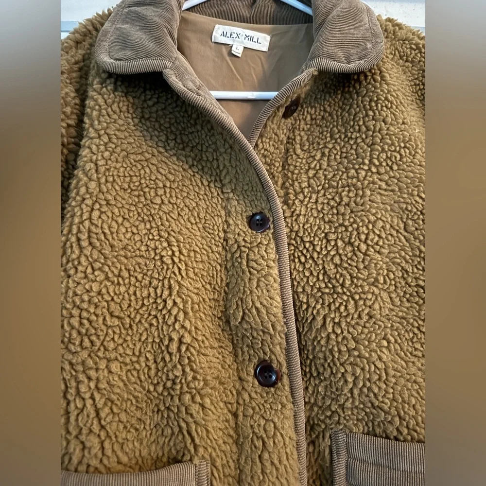 Alex Mill Brown Sherpa Chore Jacket - Picture 4 of 9